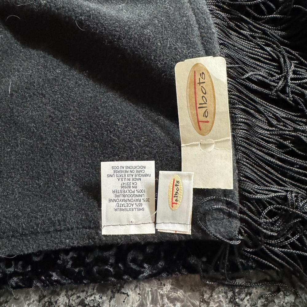 Talbots Patterned Scarf with Fringe - Picture 5 of 5